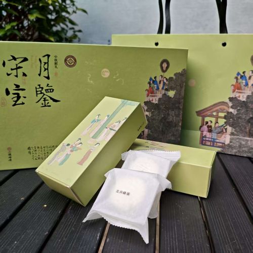 楼师傅|宋韵米月饼礼盒|40g×8只；纯香芝麻、经典五仁、龙井绿茶、枣泥核桃各2|1盒|次日配送