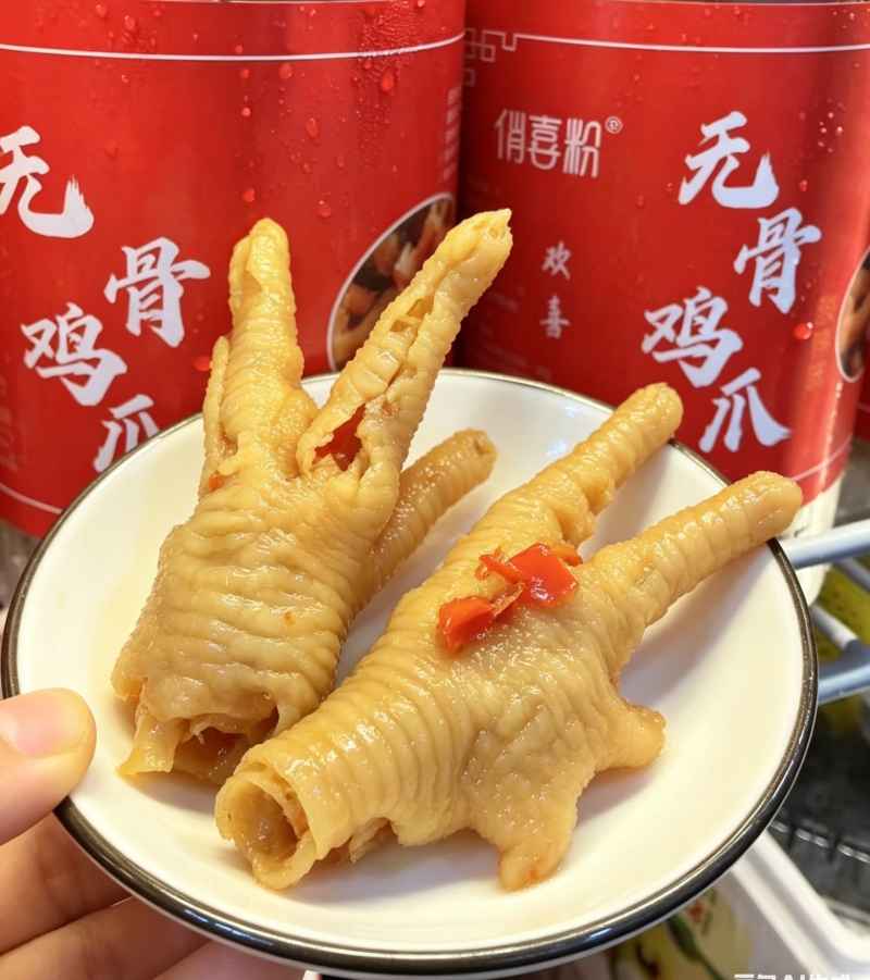 精选|秘制无骨凤爪|1kg，固形物≥60%；冷冻保存|1罐|次日配送